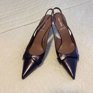 NEW! Miu Miu sling back kitten heels.